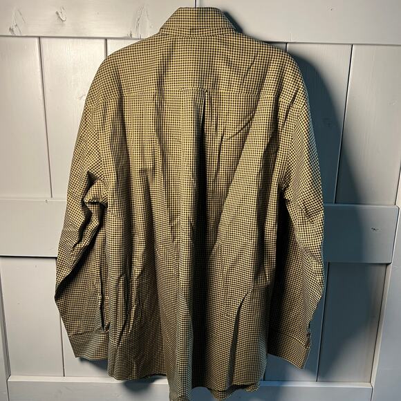 Men's Orvis Long Sleeve Cotton Button Down Green and Navy Shirt Size M - Picture 8 of 8